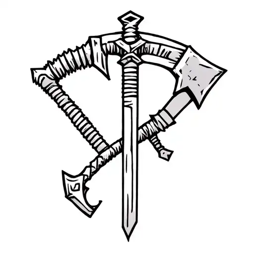 Sword And Pickaxe From Minecraft