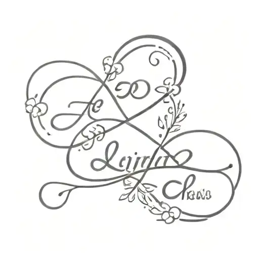 Infinity Symbol With Lovehearts With Name Chris