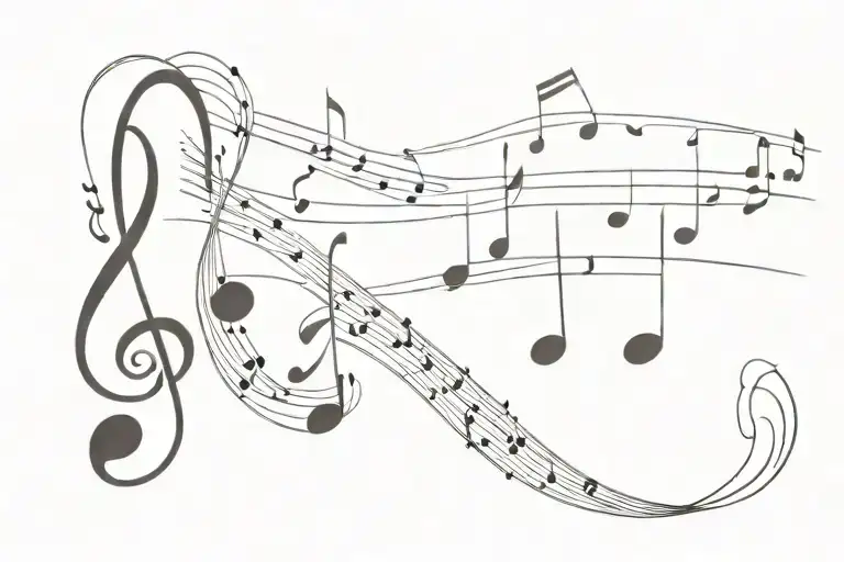 Music Notes In Gods Hand
