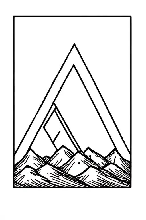 Mountains Incorporating Unclosed Delta Symbol Intertwined