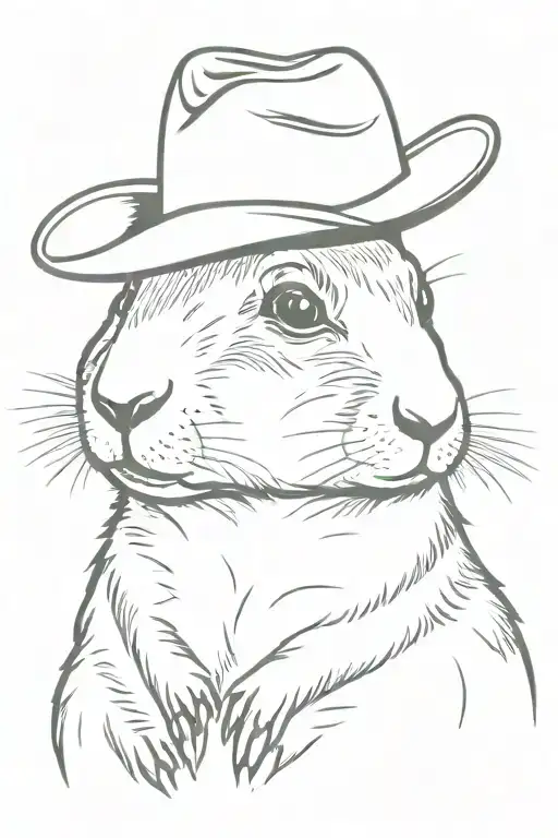 Prairie Dog Wearing A Cowboy Hat