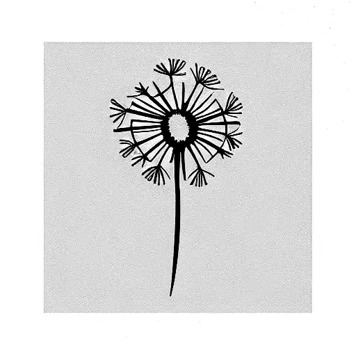 Hebrew Letter Aleph Intertwined With A Dandelion Dispersing Its Seeds