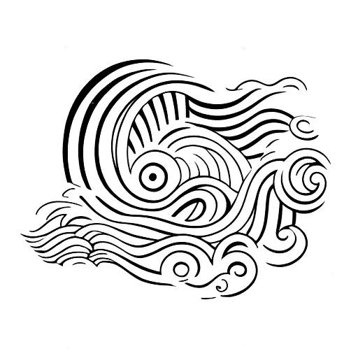 Ocean Wave With Siren Tail