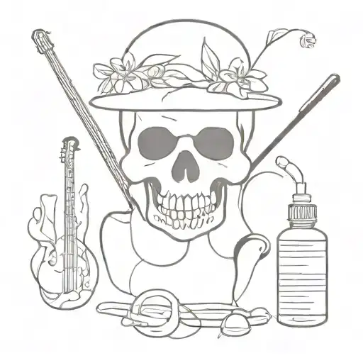 Skull Giutar Pharmacist Drugs Photography