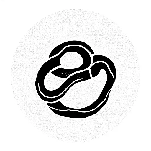 Snake Eating It's Own Tail In The Shape Of A Circle Made Out Of Greek Symbols