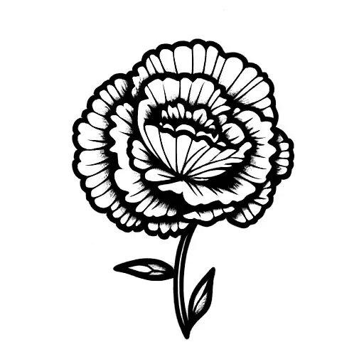 Carnation And Skull