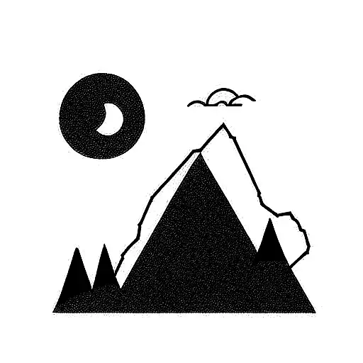 A Bear Made From Mountain And Forest With Birds Above