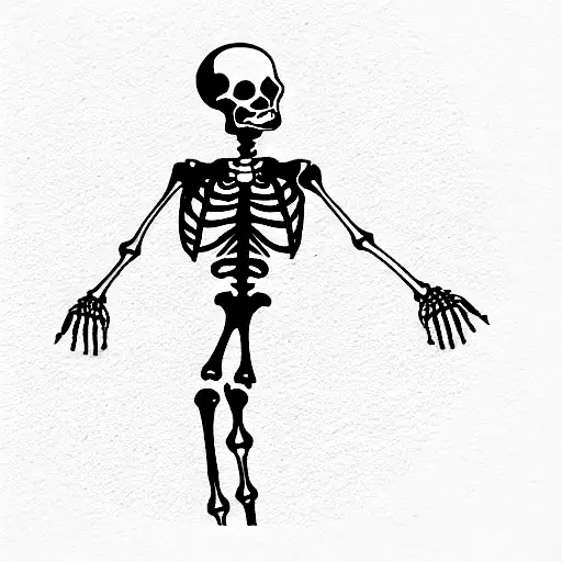 Skeleton Travelling The World