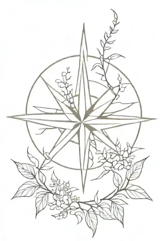 Compass Rose Growing Leaves And Flowers Not In A Box