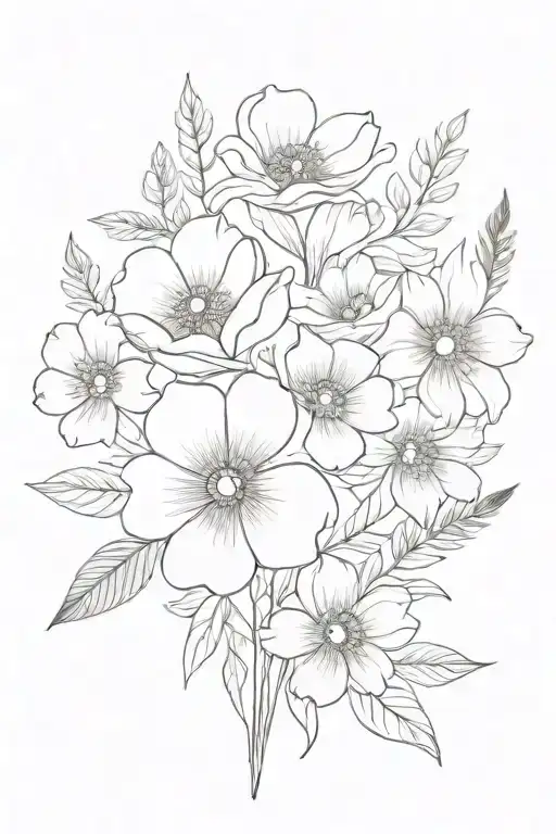 Birthflowers July October Birth Flower Bouquet