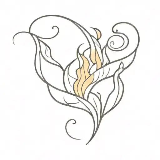 Girly Drawing Of Fire Flames