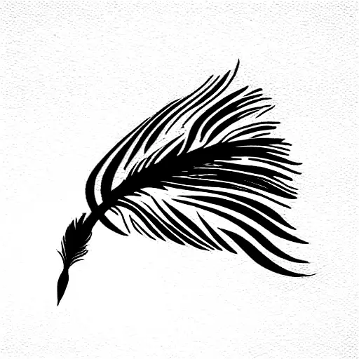 A Feather Transforming Into A Flock Of Birds Flying Freely In The Sky