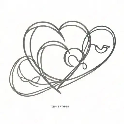 A Minimalist Design Of Intertwined Hearts To Represent The Strong Bond Between You And Your Sister