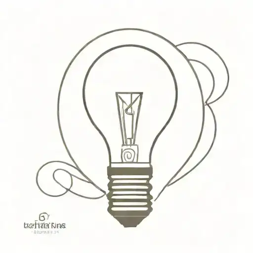 A Light Bulb Tattoo K Initial