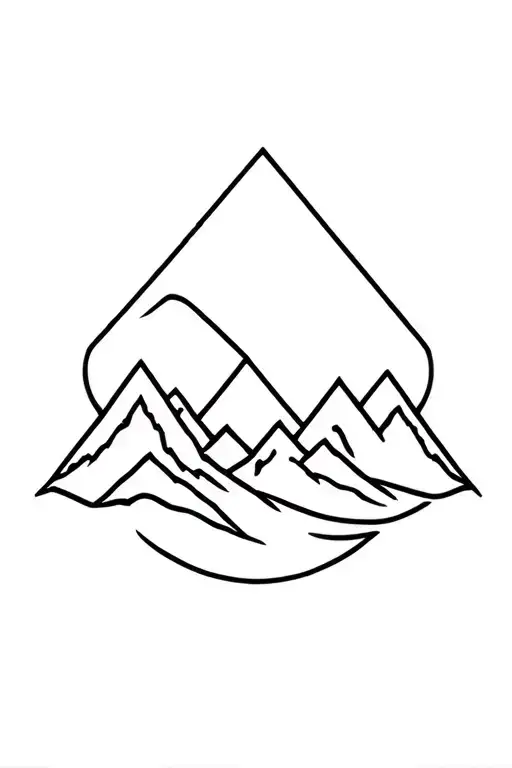 Mountains Incorporating Unclosed Delta Symbol Intertwined