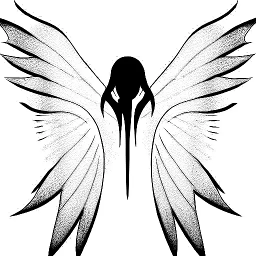 Minimalist Angel And Devil Wings