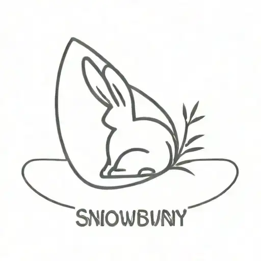 Small Black Spade With The Word 'Snowbunny' Under It
