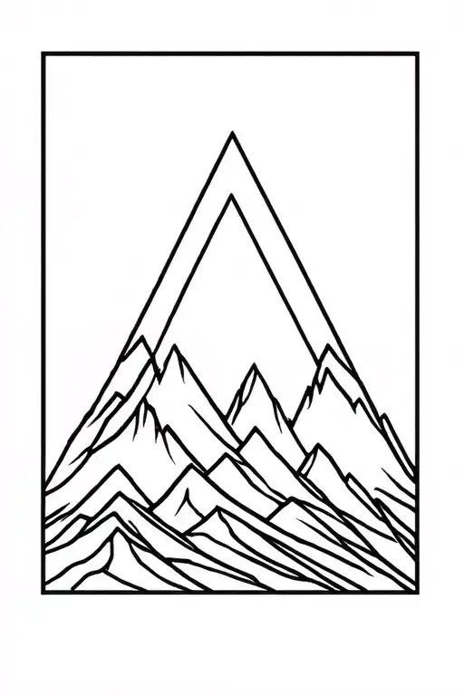 Mountains Incorporating Unclosed Delta Symbol Intertwined