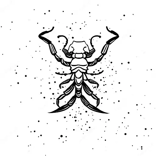 Scorpion With Stars Around It