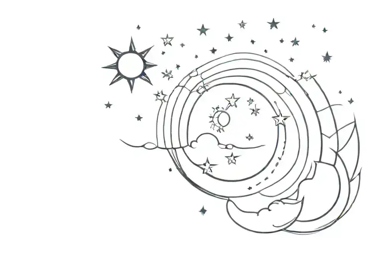 Sun Rising Stars Coming