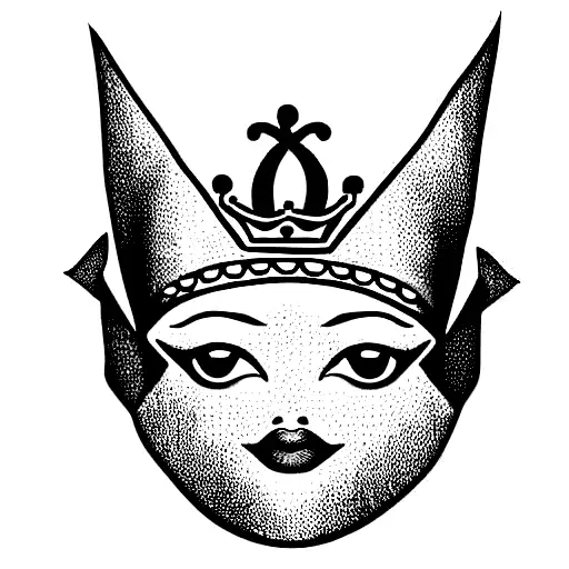 The Letter 'E' Integrated Within Queens Crown