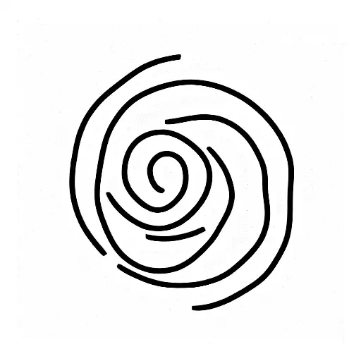 Star With Longer Swirly Line