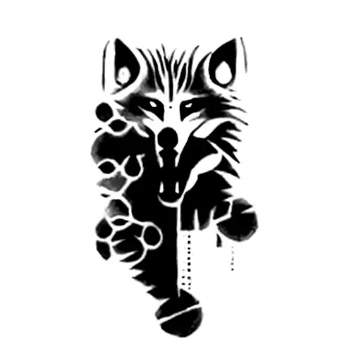A Tribal Tattoo Boruca Wolf