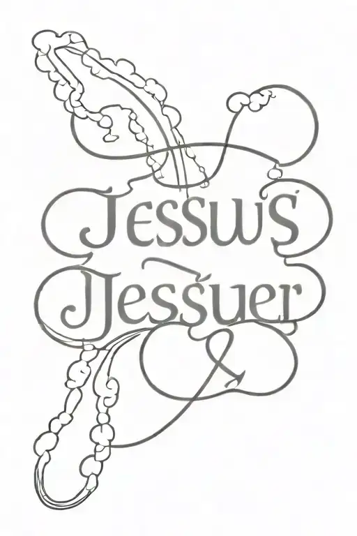 Jesus Name Written With Clouds Surrounding