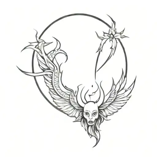 The Sun With Demon Wings