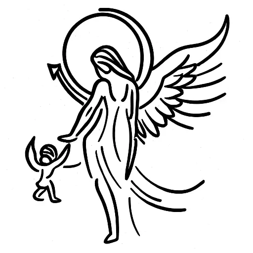 Guardian Angel With Gemini Zodiac