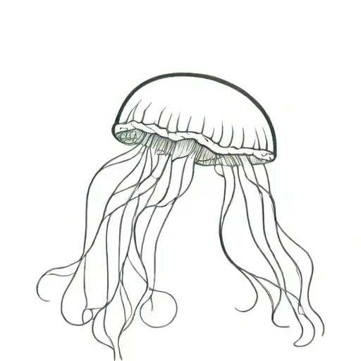 Jellyfish Gracefully Swimming Stock Image