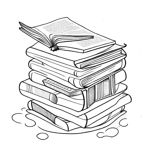 Pile Of 5 Books Top Book Is Open All The Pages Fly Away From It