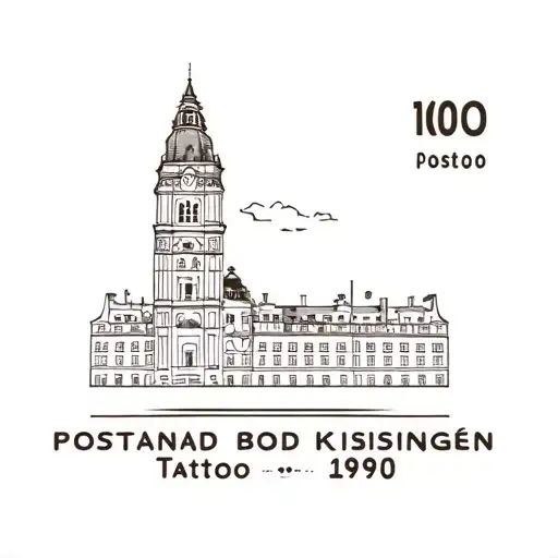 Poststamp With A Famous Building From Bad Kissingen