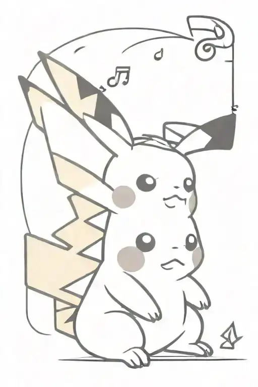 Pikachu Hearing Music