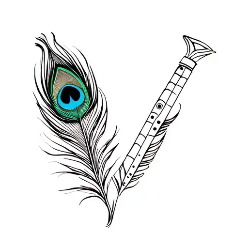 Bansuri And Peacock Feather