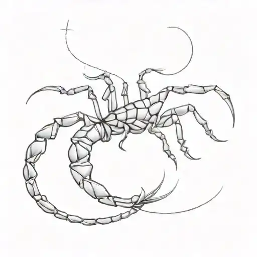 A Tattoo Of A Scorpion Constellation With Intricate Details
