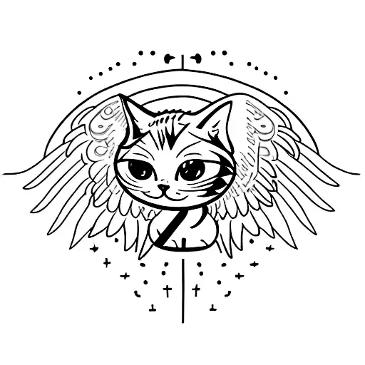 Half Blind Cat With Angel Wings