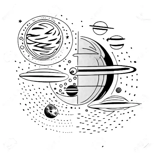 All Nine Planets Around Sun