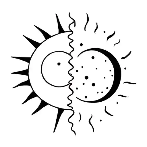 The Sun And The Moon Separately But Small