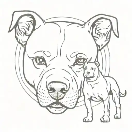 Matching American Staffordshire Dog