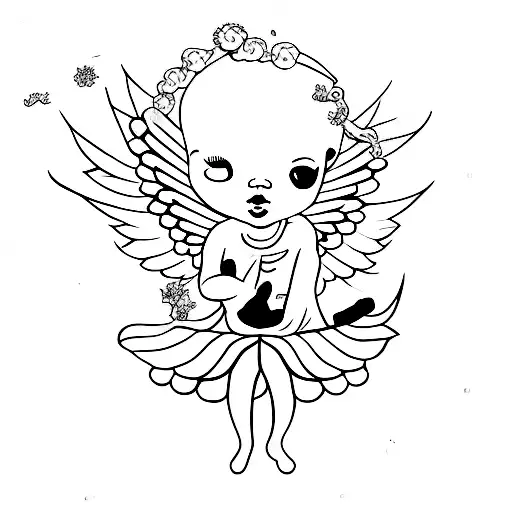 Black Baby Angel Cherubs