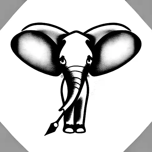 Elephant Holding Paint Brush