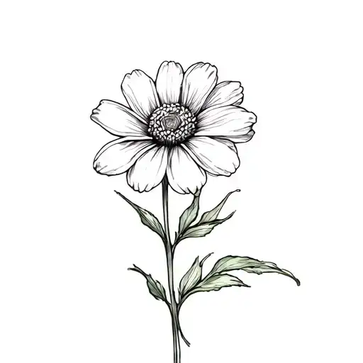 Johnny Jump Up Flower Tattoo Dainty