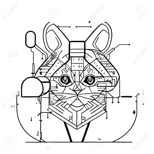 A Computer Engineer Coding A Black Cat Into A Video Game