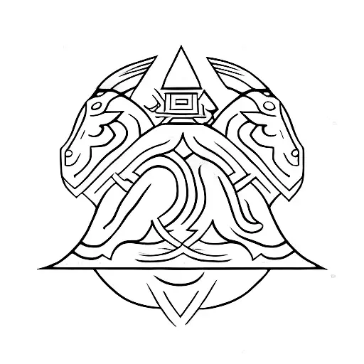 A Minimalist Tattoo Of A Powerful Symbol From Mongolian Culture