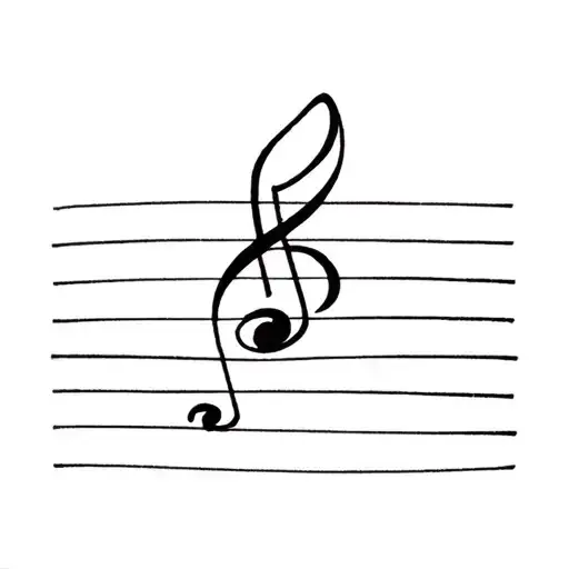 Music Note With Paw Print At The End