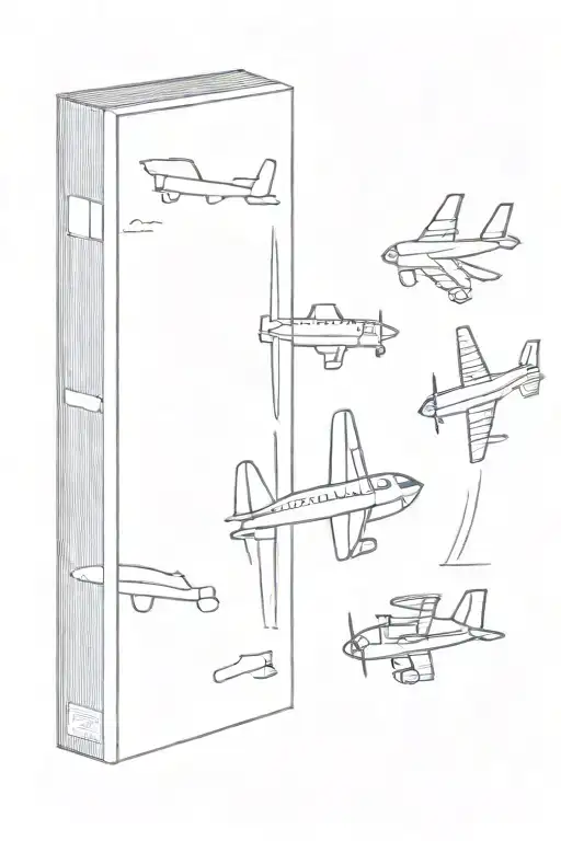 Flying Airplane Line