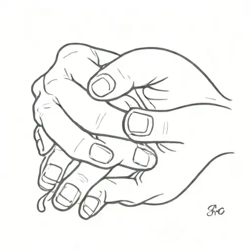 Baby Hand Grabbing Mom Finger