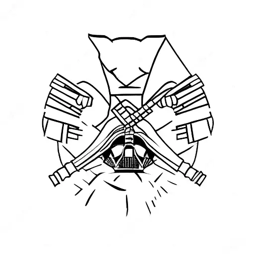 Darth Vader With Sword And Outstretched Hand