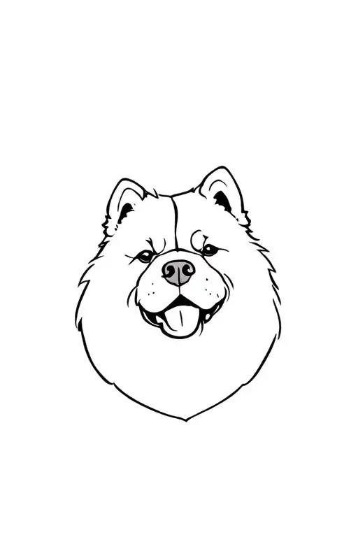 Chowchow Dog Face